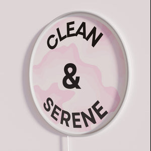 Neon Accent Wall Sign with Calming Clean Line Design V4