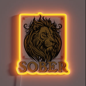 Recovery Motivation: Vibrant LED Sign for Sobriety and Clean Living.