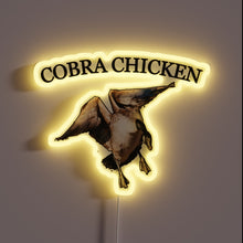 Charger l&#39;image dans la galerie, Eye-catching cobra chicken neon sign with customizable RGB lighting effects