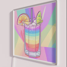 Charger l&#39;image dans la galerie, Vibrant colorful cocktail bar decoration with vibrant rainbow LED neon light