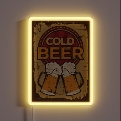 Chill your drinks in style with this cold beer sign