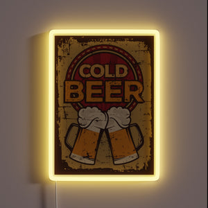 Chill your drinks in style with this cold beer sign