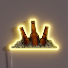 Charger l&#39;image dans la galerie, Neon bar decor for beer enthusiasts with vibrant color scheme.