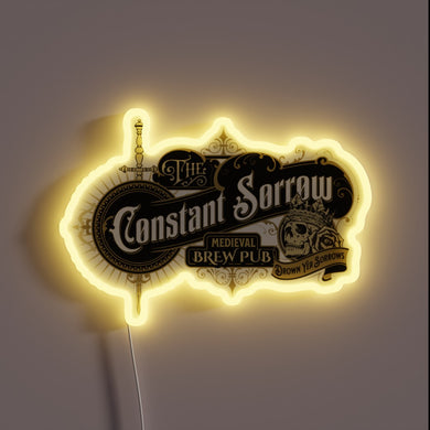 Vibrant Neon Sign Illuminates Your Tavern with Timeless Ancient Charm