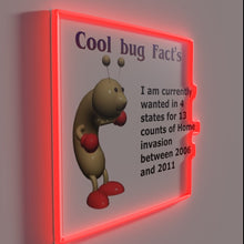 Charger l&#39;image dans la galerie, Vibrant neon bug design illuminates home decor with fun facts.