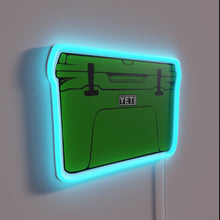 Charger l&#39;image dans la galerie, Neon cooler canopy lighting in vibrant green RGB glow
