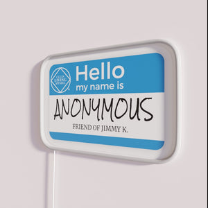 Neon Narcotics Anonymous and Alcoholics Anonymous Support Gift Sign Sobriety