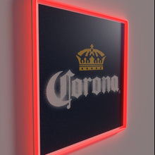 Charger l&#39;image dans la galerie, Eye-catching Neon Sign featuring Vibrant RGB Corona Logo Illumination Design