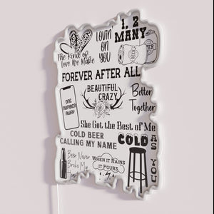 Country music decor Neon Wall Art Sign for Country Lovers