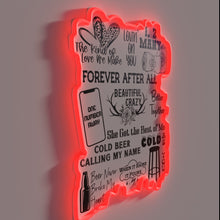 Charger l&#39;image dans la galerie, Country Vibes at Home with Customizable Neon Song Quote Sign