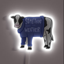 Charger l&#39;image dans la galerie, Neon Sign: Quirky Bovine Fashionistas in Rainbow Hued Sweaters
