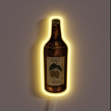 Eye-catching RGB neon sign for craft brewery aesthetic enthusiasts outside.
