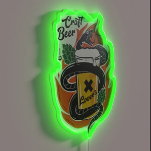 RGB Neon Sign for Craft Beer Enthusiasts and Home Bars