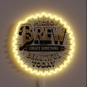 Vibrant RGB Neon Sign for Craft Beer Enthusiast's Man Cave