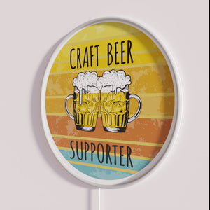 Add a touch of brewery style with vibrant neon decor