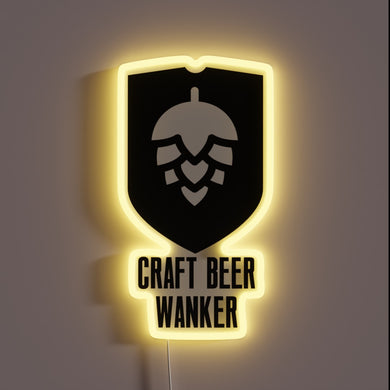 Illuminated Sign in Neon RGB Displaying Beer Enthusiast Humor