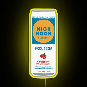 Cranberry High Noon RGB neon sign yellow