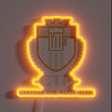 Vintage-style RGB neon sign for root beer fans and collectors.