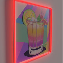 Charger l&#39;image dans la galerie, Colorful Neon Cocktail Sign with Vibrant Rainbow LED Illumination