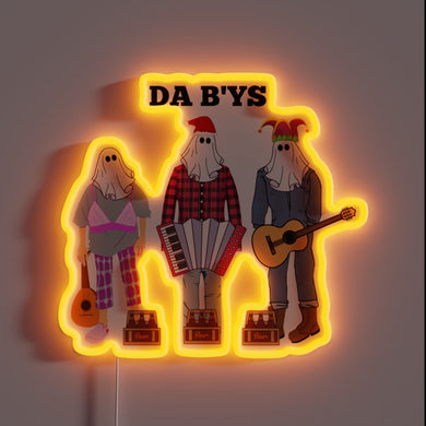 Add vibrant colorful ambiance with Da By's musical neon sign.