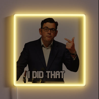 Satirical tribute to self-proclaimed achievement by Dan Andrews government