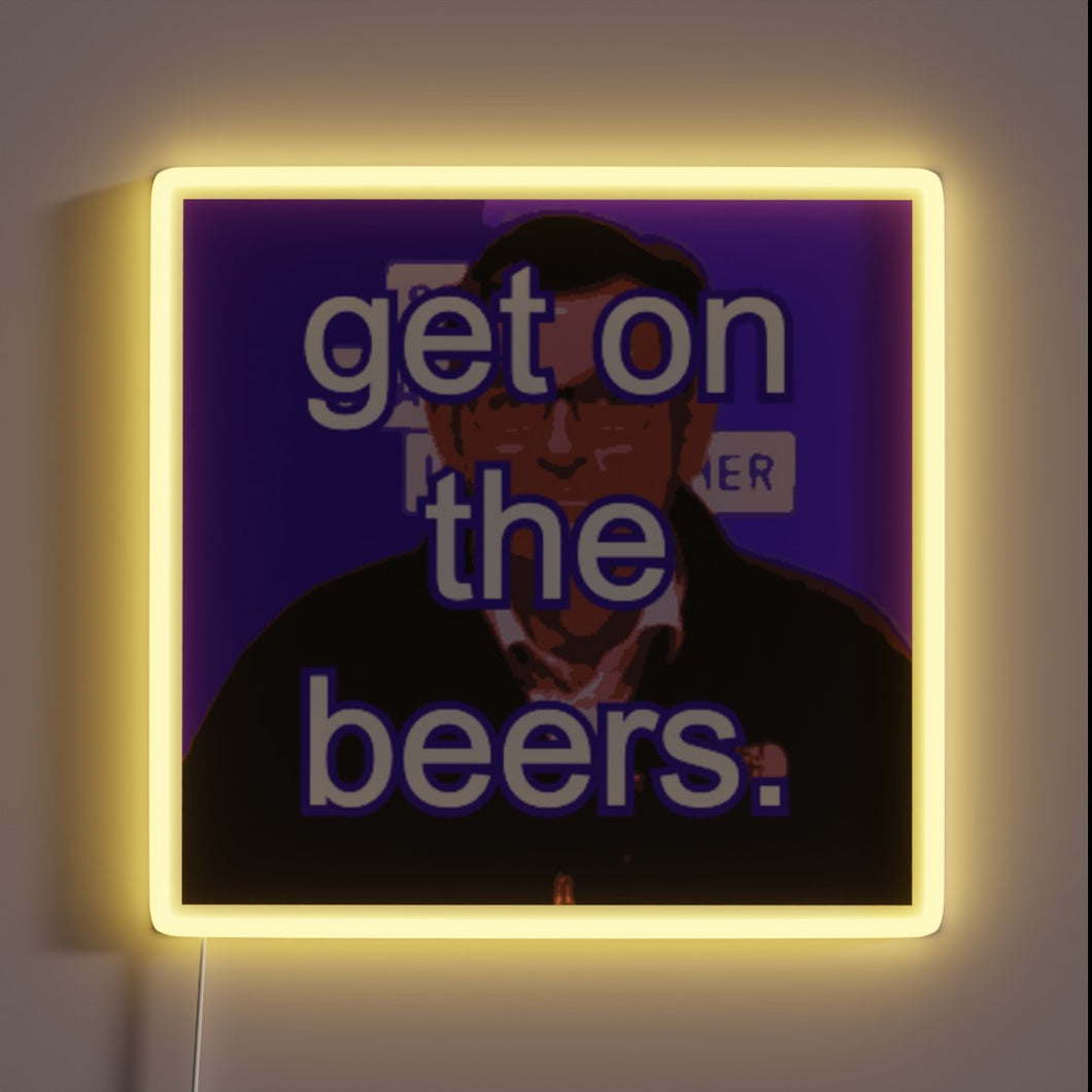 RGB Neon Sign - Daniel Andrews Loves a Cold Beer