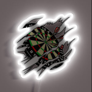 Eye-catching RGB Neon Sign for Dart Enthusiasts and Gamers Alike