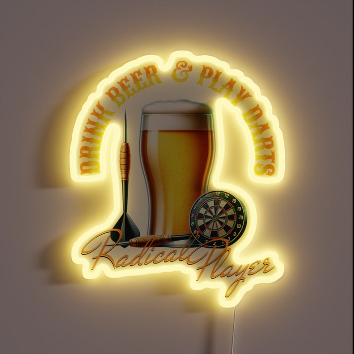 Neon Lighting Sign for Bar Theme Decor with Dartboards