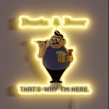 Charger l&#39;image dans la galerie, RGB Neon Sign: A Drinking Man&#39;s Paradise for Darts Enthusiasts