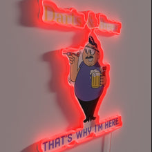 Charger l&#39;image dans la galerie, Neon bar sign: Darts and beer, that&#39;s why I&#39;m here