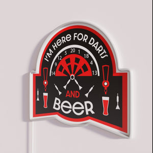 Neon Bar Sign for Dads who Love Playing Darts.