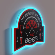 Charger l&#39;image dans la galerie, Neon sign for dart enthusiasts and fathers with a sense humor.