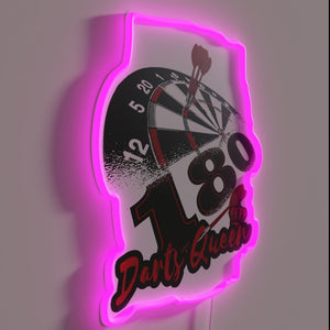 Shine Bright with Victory: Vibrant Neon Sign for Dart Enthusiasts