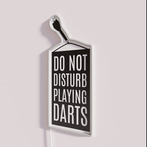 Neon Darts Sign with Vibrant RGB LED Lighting Design