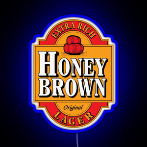 Dave s Honey Brown Lager RGB neon sign blue