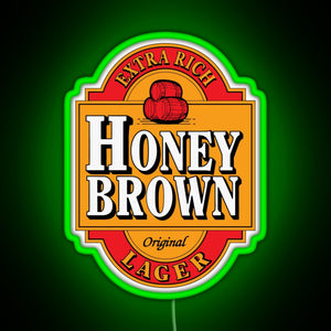 Dave s Honey Brown Lager RGB neon sign green