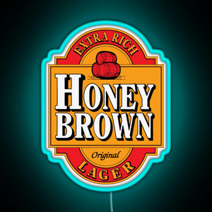 Dave s Honey Brown Lager RGB neon sign lightblue 