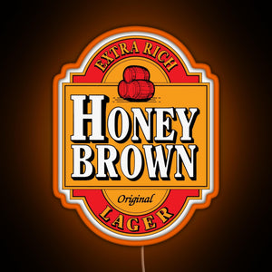 Dave s Honey Brown Lager RGB neon sign orange