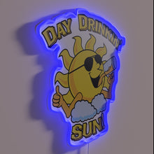 Charger l&#39;image dans la galerie, Vibrant Day Drinking Neon Sign with Colorful RGB Illumination Effect
