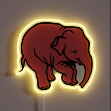 Charger l&#39;image dans la galerie, Vibrant Delirium Elephant Neon Sign in Eye-Catching Rainbow Colors Scheme