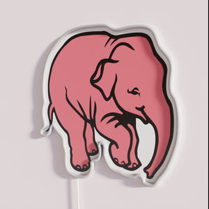 Vintage inspired colorful Delirium Elephant Neon Sign Art Decoration Accents