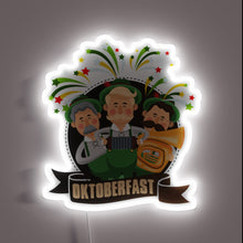 Charger l&#39;image dans la galerie, Vibrant RGB neon sign inspired by traditional Bavarian Oktoberfest design.