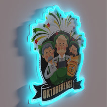 Charger l&#39;image dans la galerie, Traditional German Beer Fest Decor with Vibrant RGB Neon Lighting