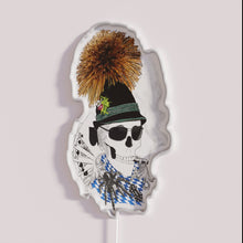 Charger l&#39;image dans la galerie, RGB Neon Oktoberfest Skull Decoration Sign with Customizable Color Options