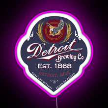 Charger l&#39;image dans la galerie, Detroit Brewing Company RGB neon sign  pink