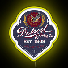 Charger l&#39;image dans la galerie, Detroit Brewing Company RGB neon sign yellow