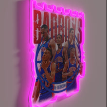 Charger l&#39;image dans la galerie, Detroit Piston&#39;s iconic &quot;Bad Boys&quot; team logo illuminated RGB neon sign.