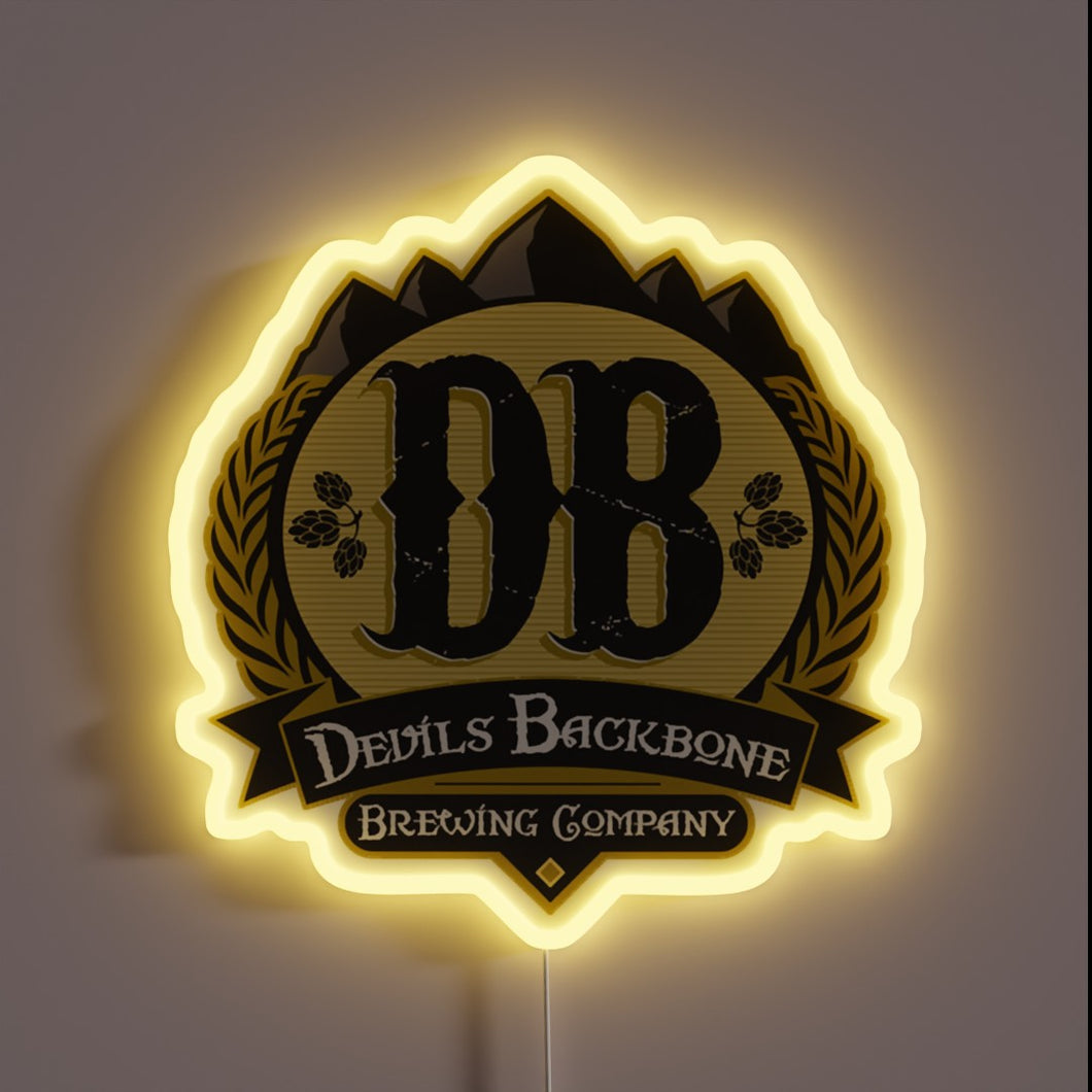 Radiant Devil's Backbone LED Neon Sign with Vibrant RGB Lighting Effects