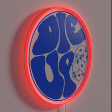 Charger l&#39;image dans la galerie, Electric die up blue glow in the dark rgb neon sign.