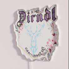Charger l&#39;image dans la galerie, Authentic Dirndl-inspired black and white RBG glowing neon decorative lighting.